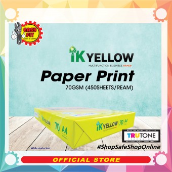 IK YELLOW A4 PAPER 70GSM/ 450 SHEETS/ PHOTOCOPY/ COPY PAPER